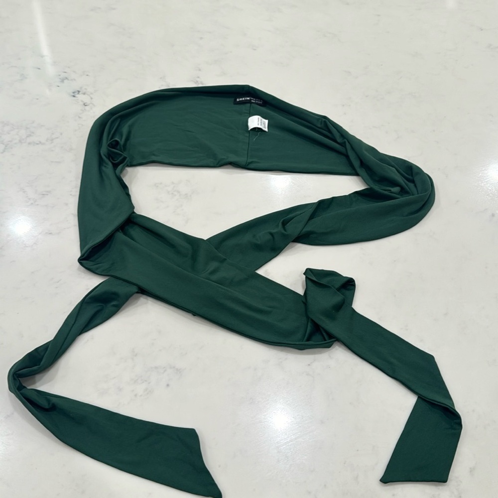 Wraparound green top